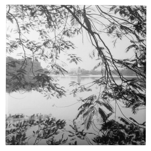 Hanoi Vietnam, Hoan Kiem Lake View Fliese (Vorderseite)
