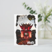 Hanoi Vietnam Literaturtempel Postkarte (Stehend Vorderseite)