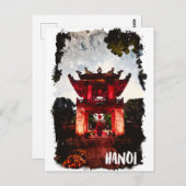 Hanoi Vietnam Literaturtempel Postkarte (Vorne/Hinten)