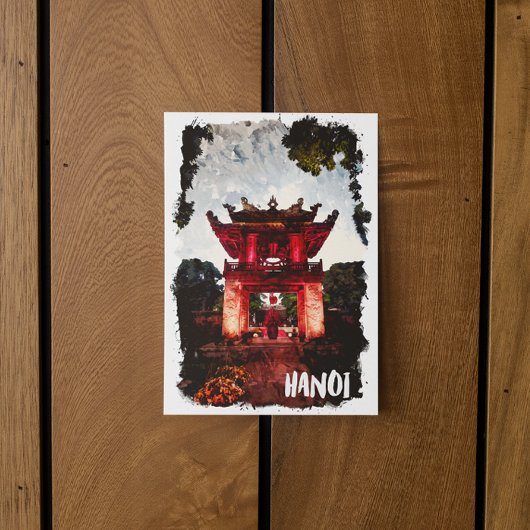 Hanoi Vietnam Literaturtempel Postkarte