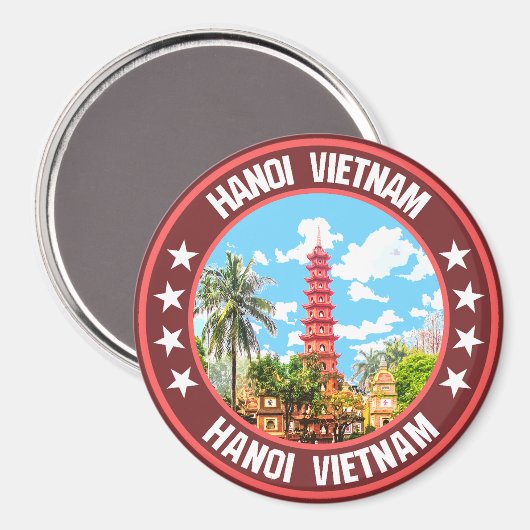 Hanoi Vietnam Magnet (Vorderseite/Rückseite)