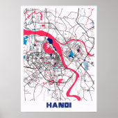 Hanoi - Vietnam MilkTea City Map Poster (Vorne)