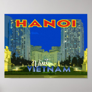 Hanoi, VIetnam, Plakat aus der Serie Visit..