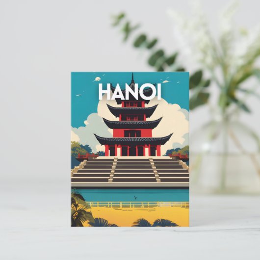 Hanoi Vietnam Postkarte (Stehend Vorderseite)