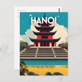 Hanoi Vietnam Postkarte (Vorne/Hinten)