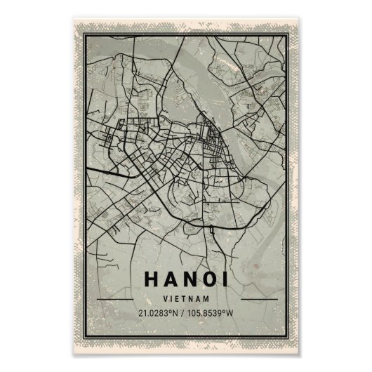Hanoi Vietnam Print Poster Canvas (Vorne)