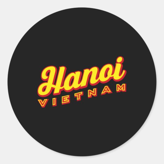 Hanoi Vietnam Runder Aufkleber (Vorderseite)