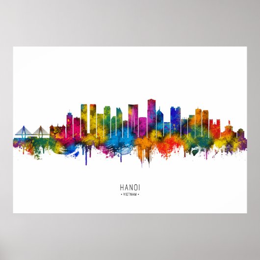 Hanoi Vietnam Skyline Poster (Vorne)