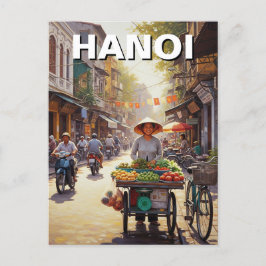 Hanoi Vietnam Street Vendor Postkarte