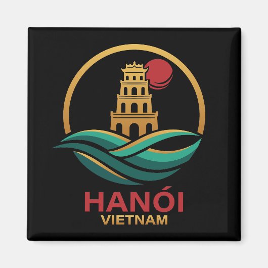 Hanoi Vietnam Südostasien Magnet (Vorne)