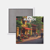 Hanoi Vietnam Travel Magnet (Vorderseite/Rückseite)