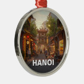 Hanoi Vietnam Travel Ornament Aus Metall (Rechts)