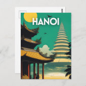 Hanoi Vietnam Travel Postkarte (Vorne/Hinten)