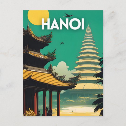 Hanoi Vietnam Travel Postkarte (Vorderseite)