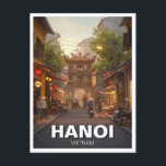 Hanoi Vietnam Travel Postkarte<br><div class="desc">Hanoi, die Hauptstadt Vietnams, ist eine Stadt, in der antike Geschichte und moderne Energie nahtlos miteinander verschmelzen. Hanoi liegt im Norden des Landes und ist bekannt für seine jahrhundertealten Tempel, die koloniale Architektur, die lebhaften Märkte und die lebendige Kultur. Eine der berühmtesten Gegenden ist die Altstadt, ein Labyrinth aus engen...</div>