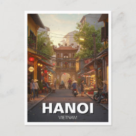 Hanoi Vietnam Travel Postkarte