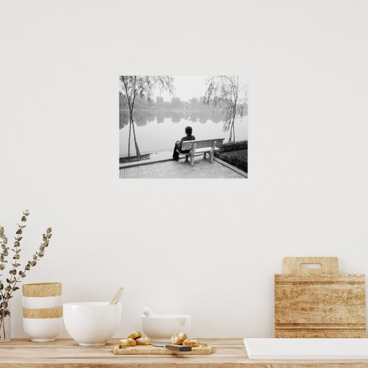 Hanoi Vietnam, View of Hoan Kiem Lake (NR) Poster (Küche)