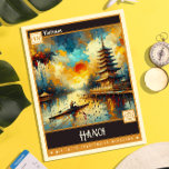 Hanoi, Vietnam | Vintage Malerei Postkarte<br><div class="desc">Tauchen Sie ein in den zeitlosen Charme von Hanoi, Vietnam, mit unserer bezaubernden Vintagen Postkarte. Diese in einem Vintagen Malstil gestaltete Postkarte verkörpert den Geist alter Reiseplakate und Werbedrucke und bringt Sie in die lebhaften Straßen und die ruhige Landschaft dieser pulsierenden Stadt. Mit dynamischen Pinselstrichen und einer lebhaften Farbpalette erobert...</div>