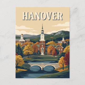 Hanover New Hampshire Herbst Vintage Poster Postkarte