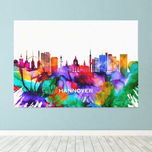 Hanover Skyline Leinwanddruck (Insitu (Holzboden))