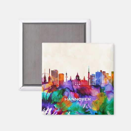 Hanover Skyline Magnet (Vorderseite/Rückseite)