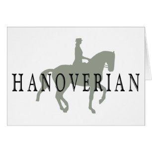 HANOVERIAN mit Dressage-Pferd u. Reiter