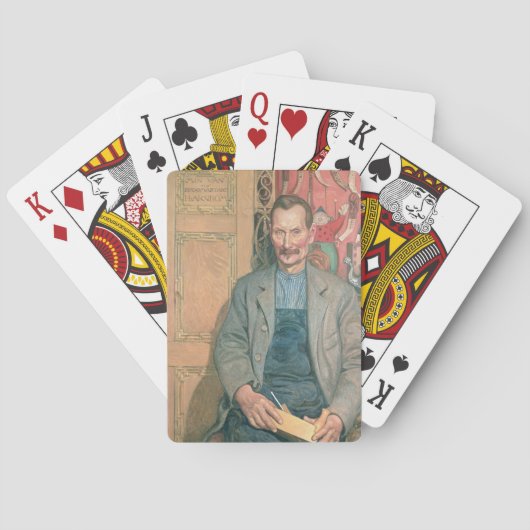 Hans Arnbom, Der Zimmermann Spielkarten (Rückseite)