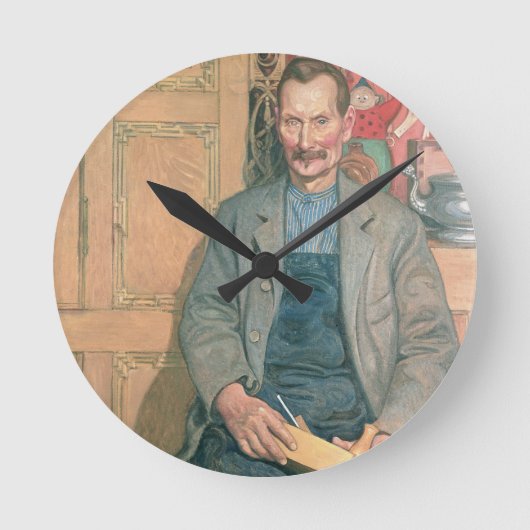 Hans Arnbom, The Carpenter Runde Wanduhr (Vorderseite)