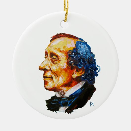 Hans Christian Andersen painting Keramik Ornament (Vorne)