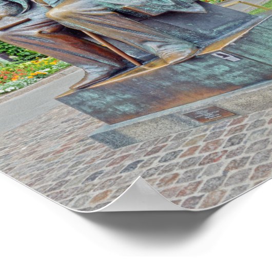 Hans Christlich Andersen Statue, Kopenhagen Poster (Ecke)