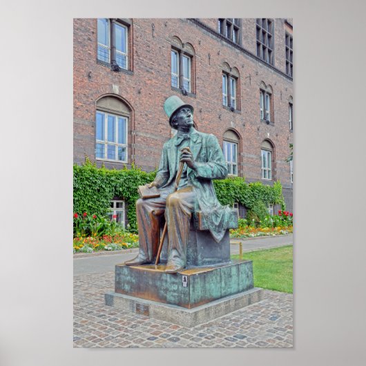 Hans Christlich Andersen Statue, Kopenhagen Poster (Vorne)