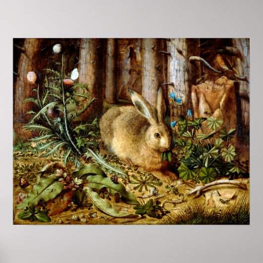 Hans Hoffmann A Hare im Wald Poster (Vorne)