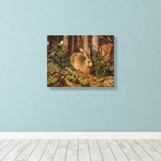 Hans Hoffmann ein Hase im Wald Leinwanddruck (Insitu (Holzboden))