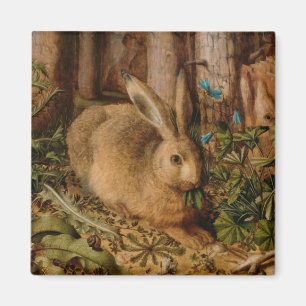 Hans Hoffmann ein Hase im Wald Magnet