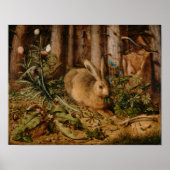 Hans Hoffmann ein Hase im Wald Poster (Vorne)