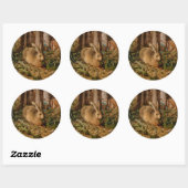 Hans Hoffmann ein Hase im Wald Runder Aufkleber (Blatt)