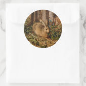 Hans Hoffmann ein Hase im Wald Runder Aufkleber (Tasche)