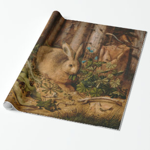 Hans Hoffmann Ein Hase im Wald Vintage Kunst Geschenkpapier