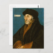 Hans Holbein, der jüngere Erasmus von Rotterdam Postkarte (Vorne/Hinten)