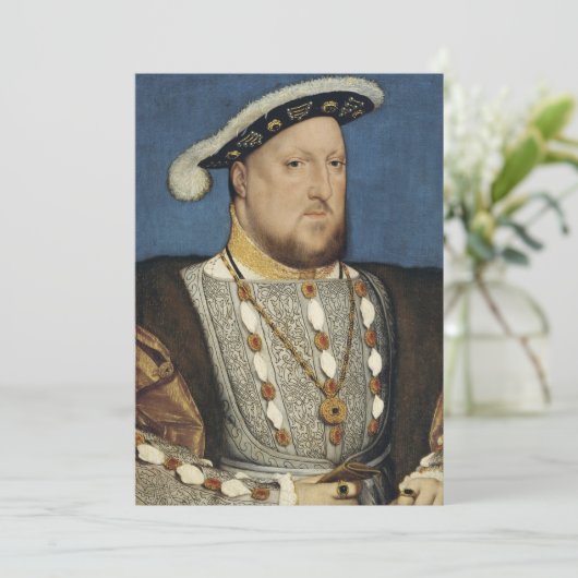 Hans Holbein der Jüngere - Portrait von Heinrich V Einladung (Stehend Vorderseite)