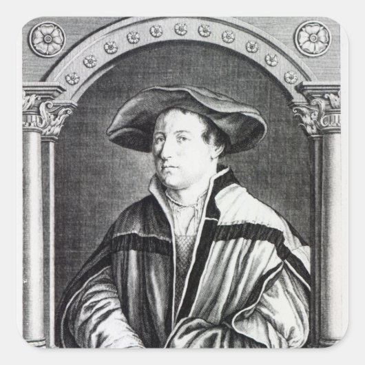 Hans Holbein der Jüngere Quadratischer Aufkleber (Vorderseite)