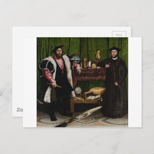 Hans Holbein die Botschafter der Jugend Postkarte (Vorne/Hinten)