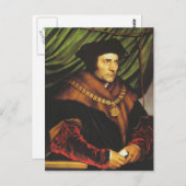 Hans Holbein - Portrait von Sir Thomas More Postkarte (Vorne/Hinten)