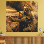 Hans Larwin - Soldat und Tod (1917) Leinwanddruck (Insitu (Wohnzimmer))