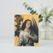 Hans Memling - Angel Holding a Olive Branch Postkarte (Stehend Vorderseite)