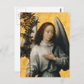 Hans Memling - Angel Holding a Olive Branch Postkarte (Vorne/Hinten)