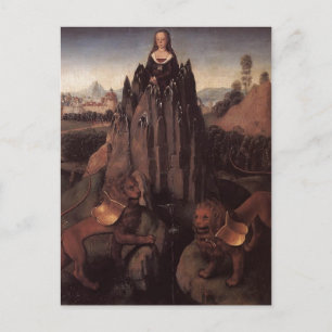 Hans Memling - Vorwurf mit Jungfrau Postkarte