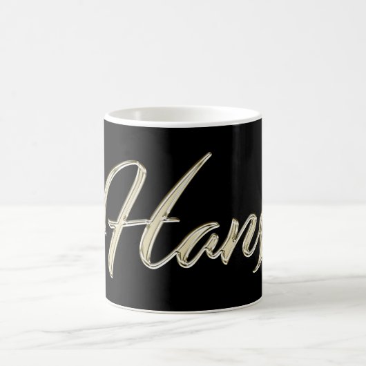 Hans Name whitegold Tasse Teetasse Kaffeetasse (Mittel)