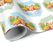 Hansa Puttuwa – Two Entwined Swans Geschenkpapier (Rolleneckpunkt)