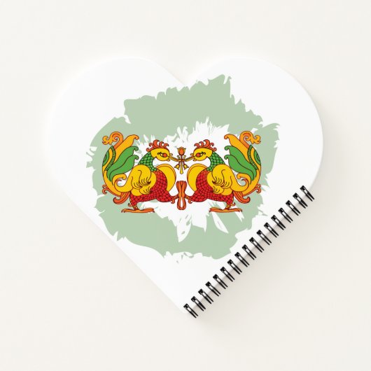 Hansa Puttuwa – Two Entwined Swans Notizblock (Rückseite)